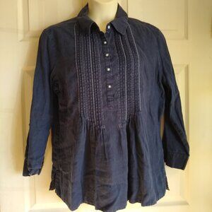 Coldwater creek Blue long sleeve blouse